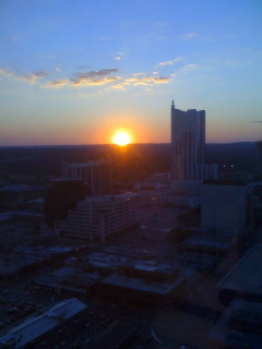 Fall sunset from The Bank of America Building downtown
